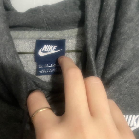 Women's Extra Small Grey Nike Scoopneck Hoodie - Picture 2 of 3